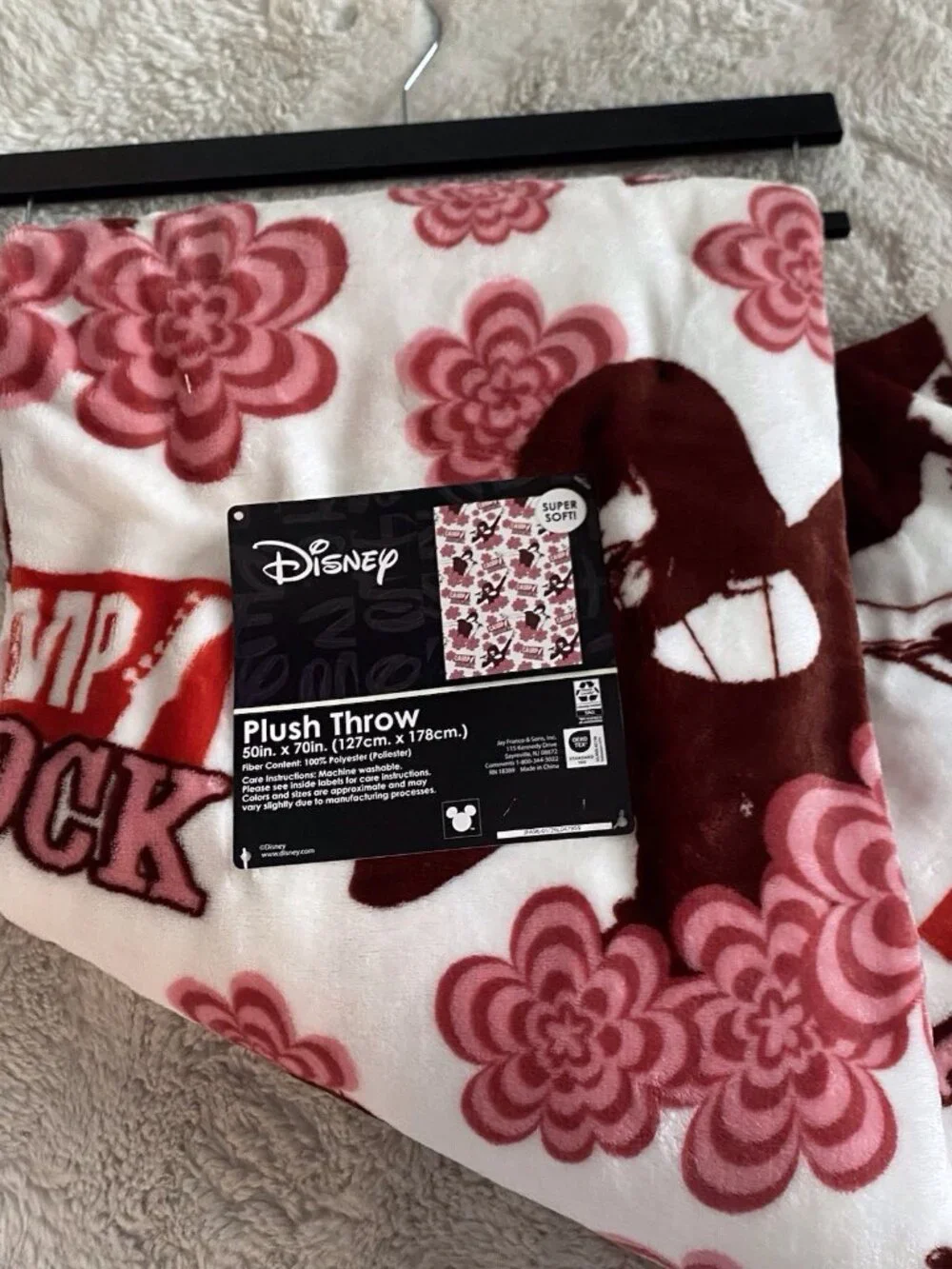 Disney Camp Rock Super Soft Plush Throw Blanket 50” X 70” Retro NEW